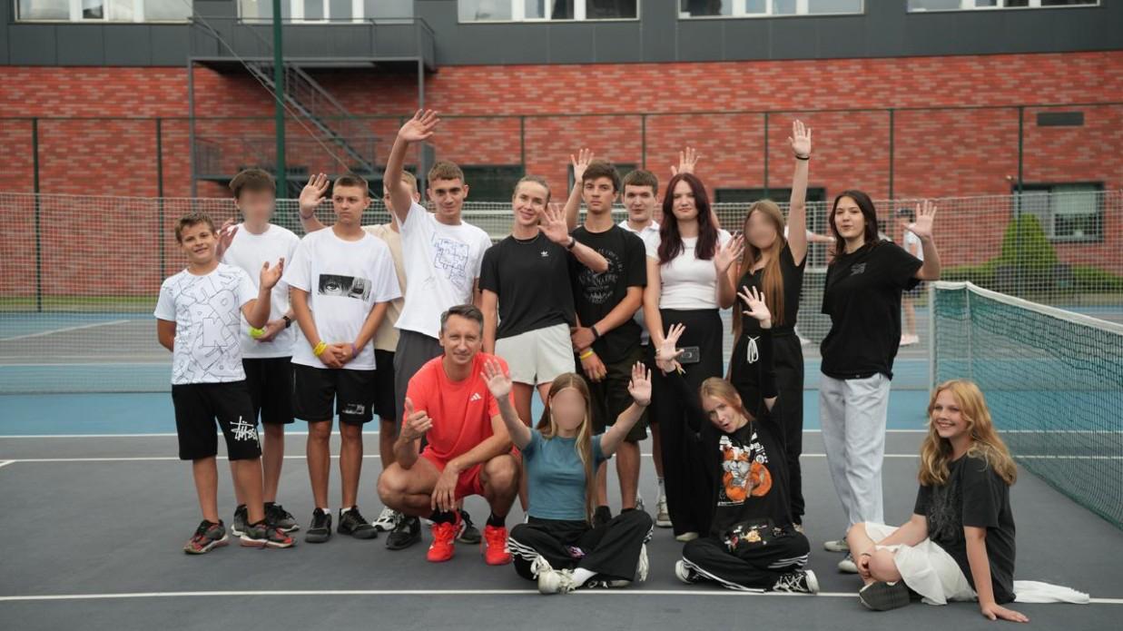 As part of the Bring Kids Back UA initiative, Ukrainian tennis players meet with children returned from temporarily occupied territories