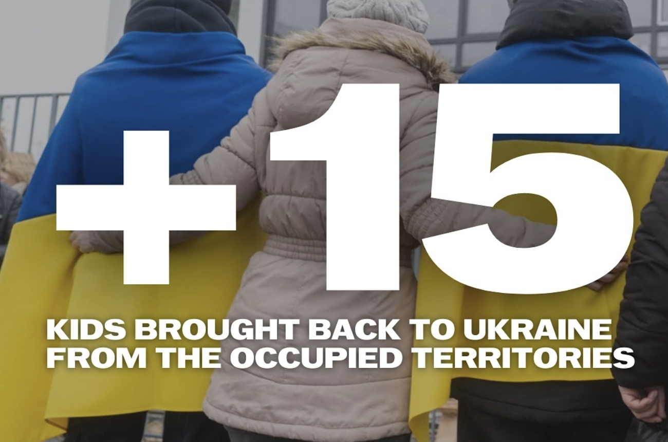 Fifteen Ukrainian children rescued and reunited with their families