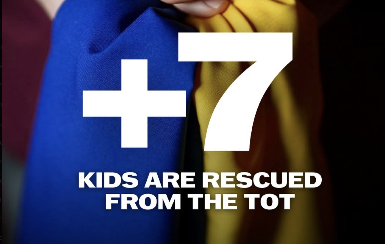 Seven children were rescued last week from the temporarily occupied territory